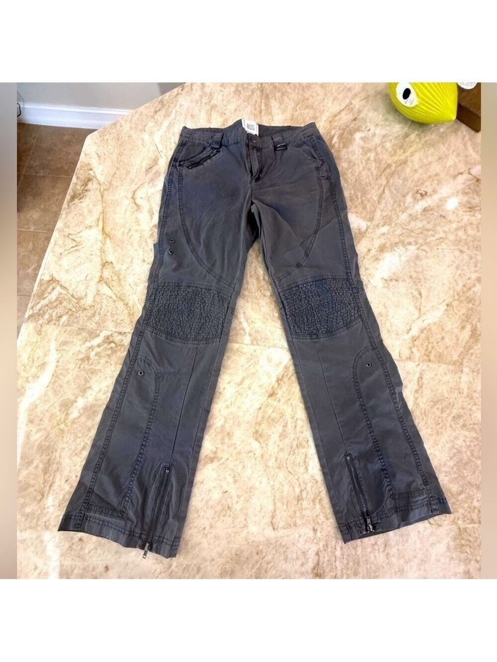 BDG Harper Moto Gray Boot Cut cargo accent Pants urban outfitters - Picture 2 of 13